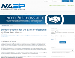 Bumper Stickers for Sales Professional