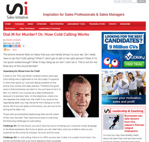 dial m for murder or how cold calling works cold calling works